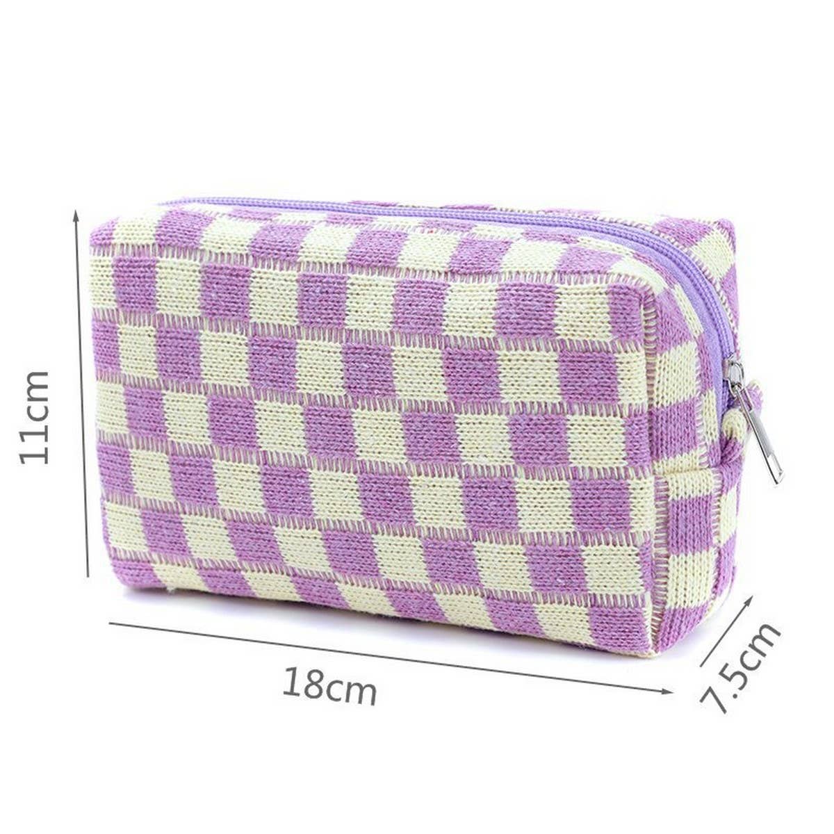 KNITTED LARGE CAPACITY COSMETIC BAG STORAGE BAG_CWAB1214