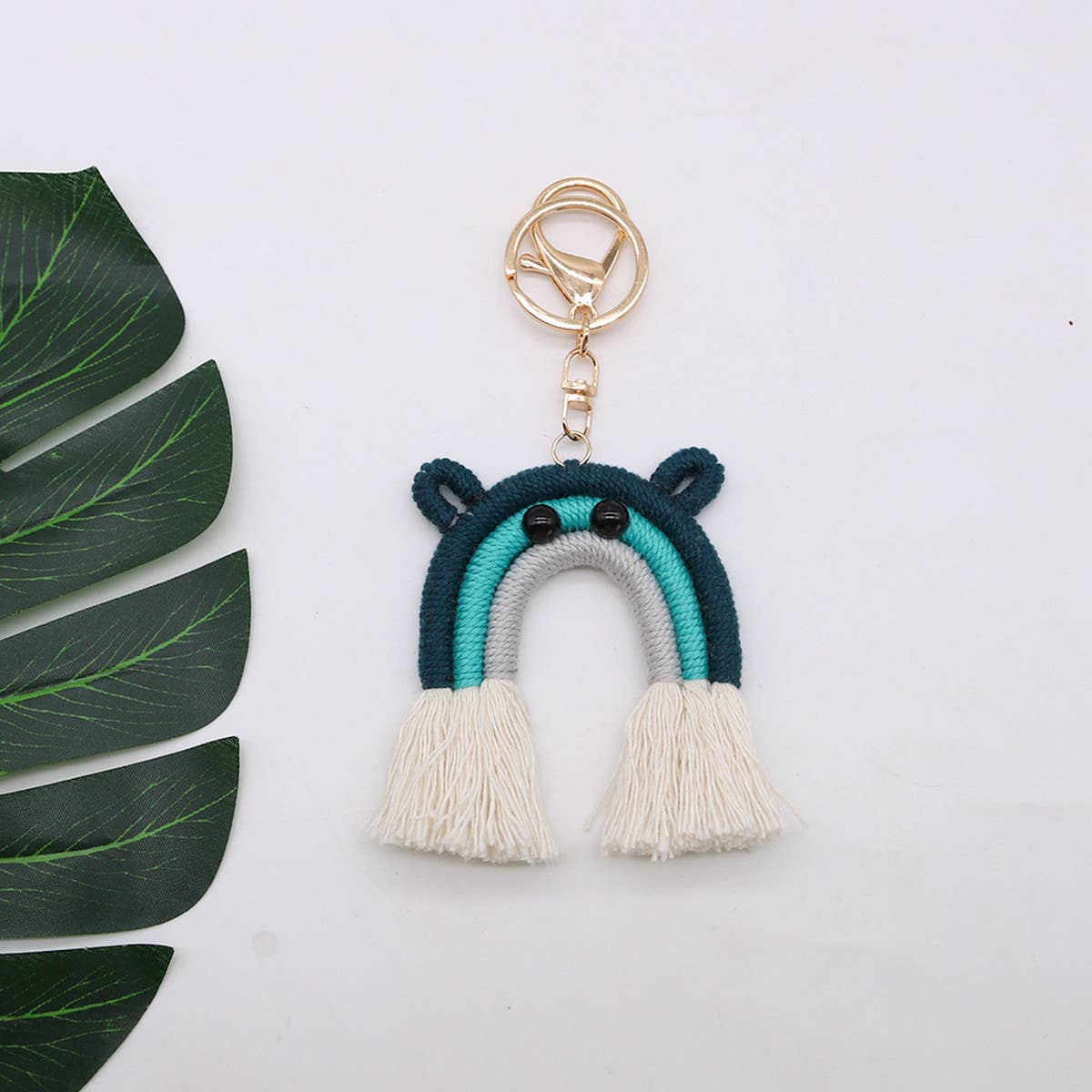 FASHION HAND-WOVEN RAINBOW TASSEL KEYCHAIN_CWMM1582