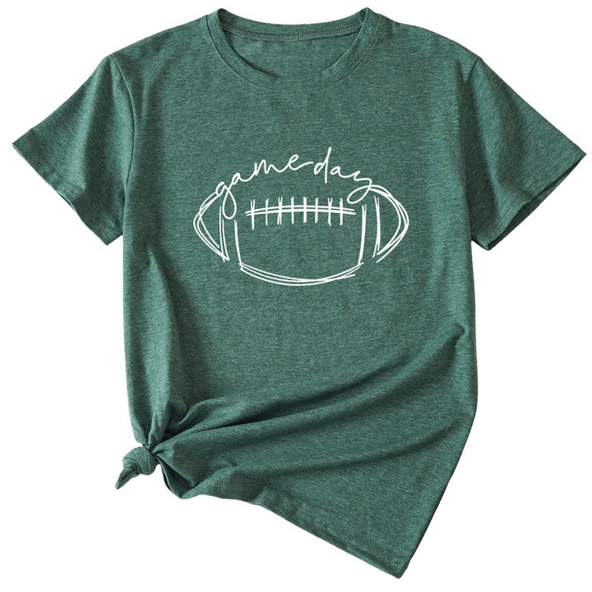Women??¢s Casual Tee with Fun Football Print_CWDSD8368