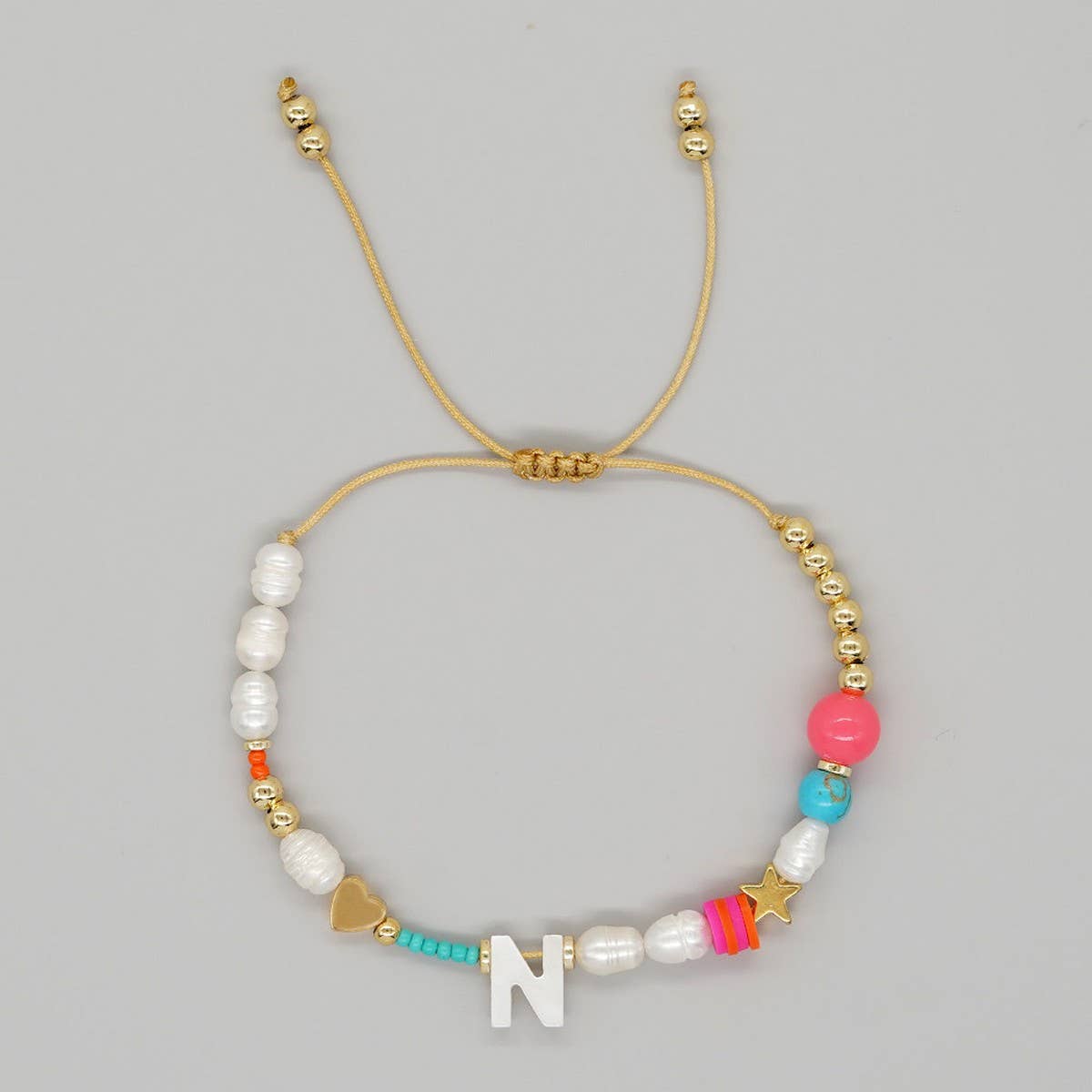 FASHION HAND-WOVEN LETTER PEARL BRACELET_CWMM3812