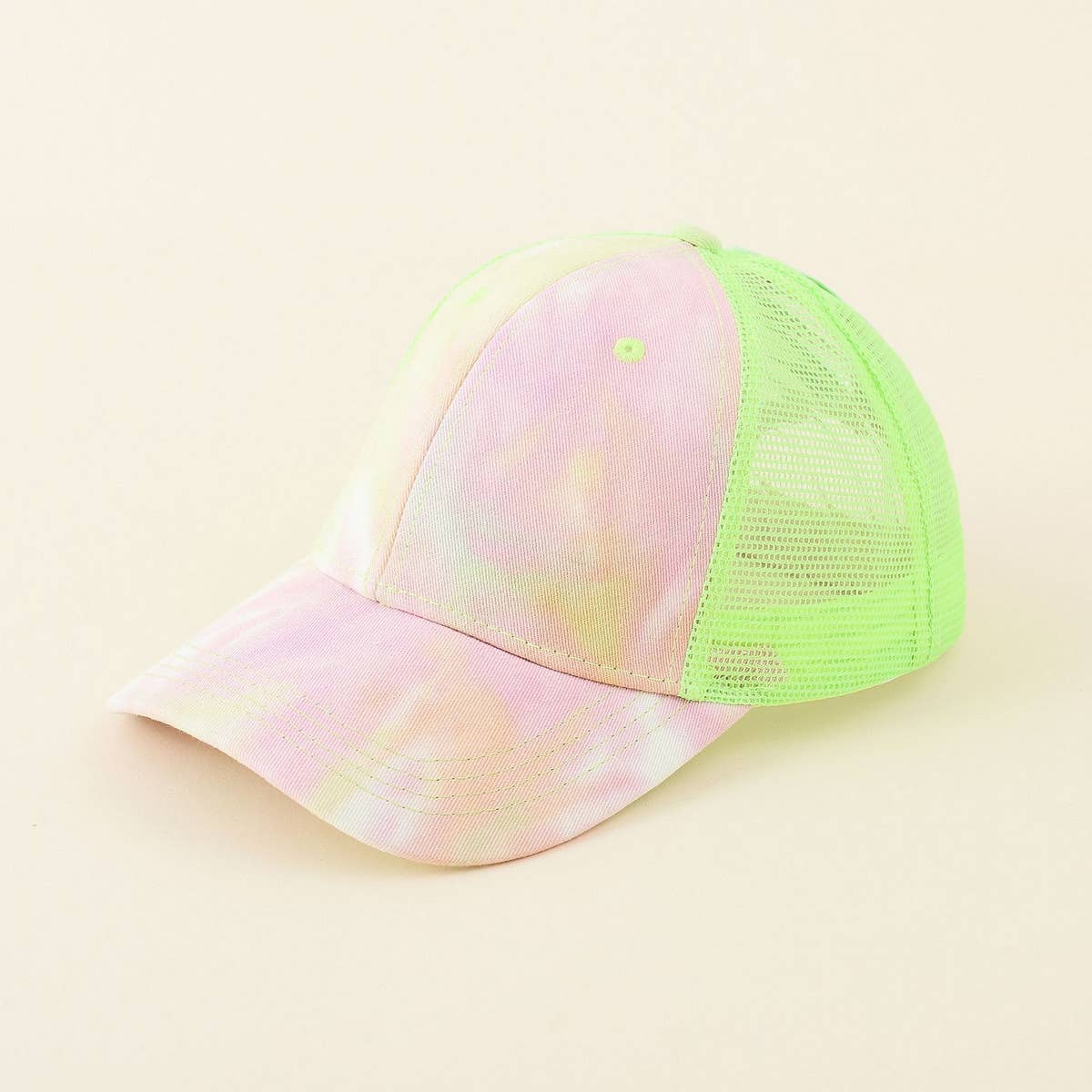 WOMEN TIE-DYE GRADIENT MESH BASEBALL CAP_CWAH1432