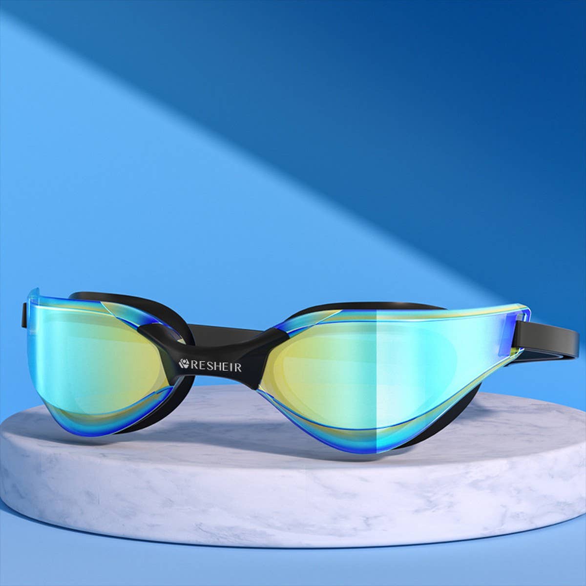 Pro Mirrored Racing Swim Goggles ??Anti-Fog HD_CWMM6636