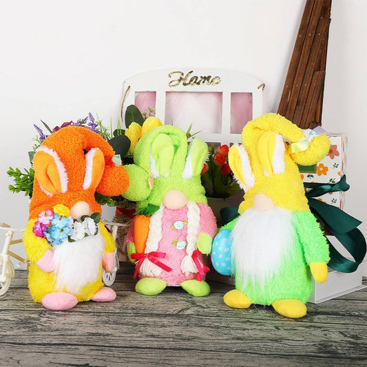 EASTER BALL HAT WITH LIGHT RUDOLPH DOLL ORNAMENT