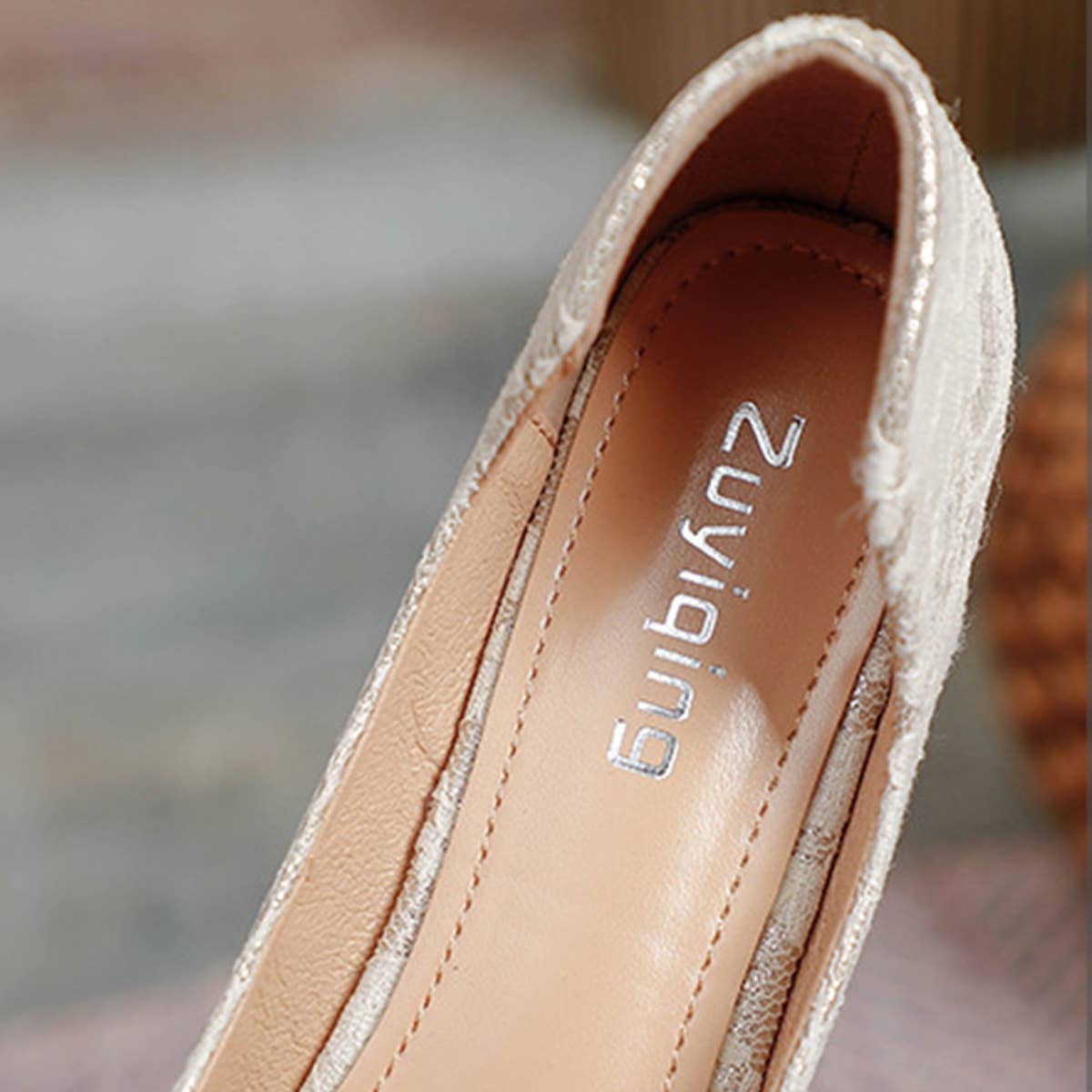 Lace Pearl Ballet Flats for Women, Bridal Style