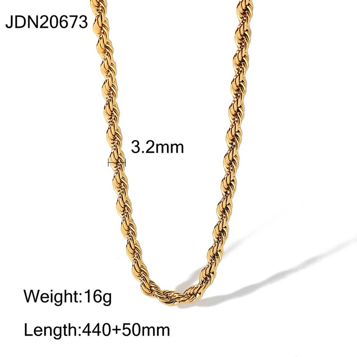 MULTILAYER GOLD PLATE STAINLESS STEEL NECKLACE