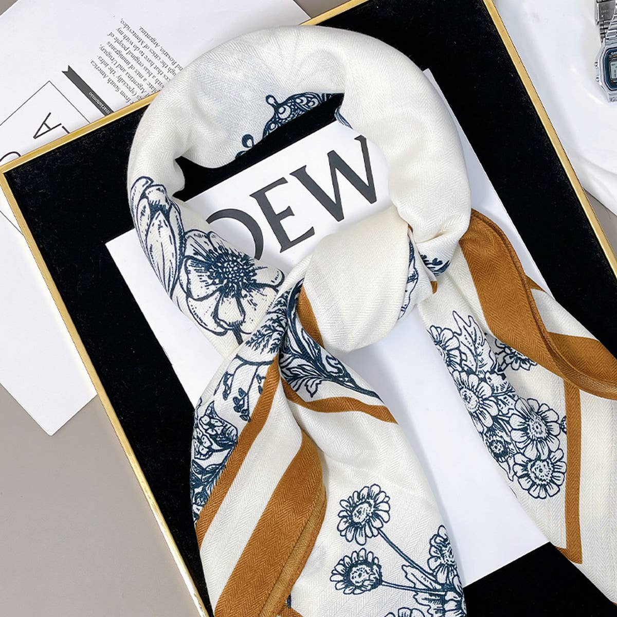 Floral Square Scarf ? Elegant Wrap