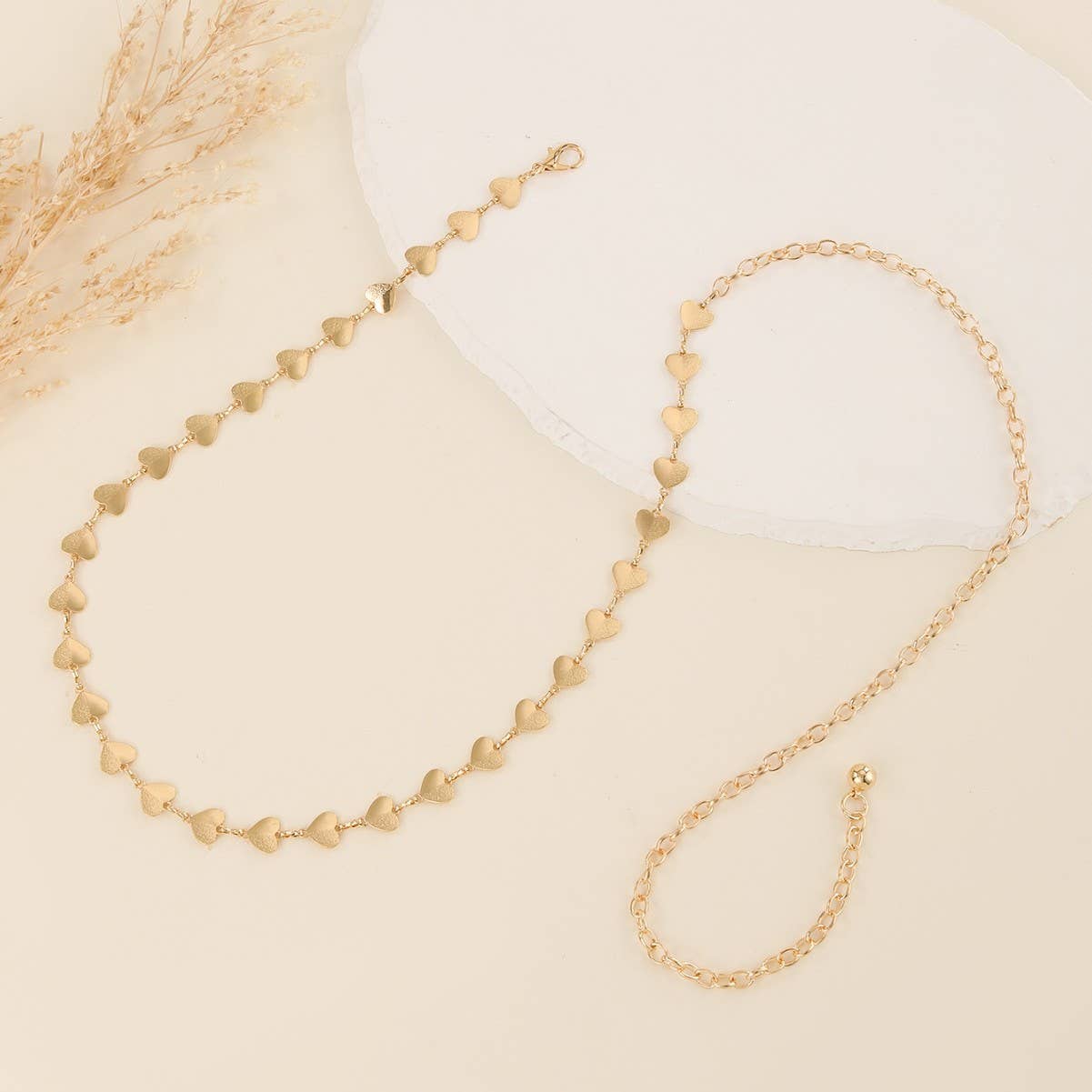 Metal waist chain heart-shaped waist chain