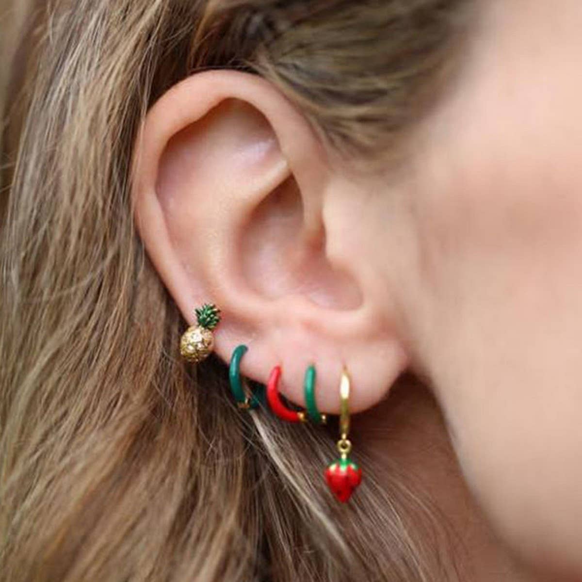 ROUND HANDMADE OIL DROP FASHION EARRINGS