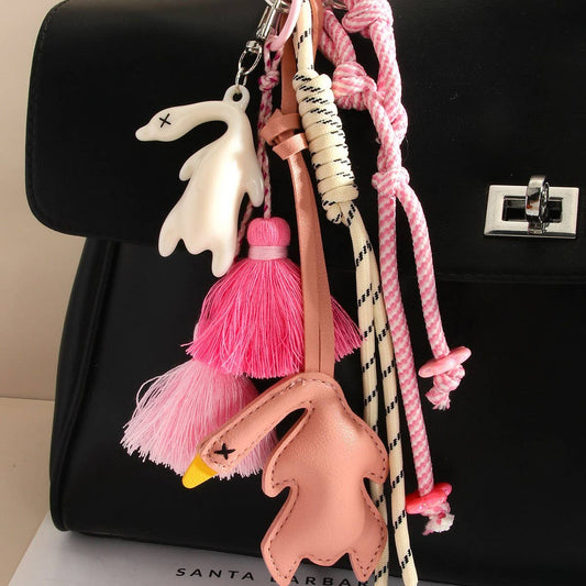 Creative Color-Changing PU Duck Keychain Charm