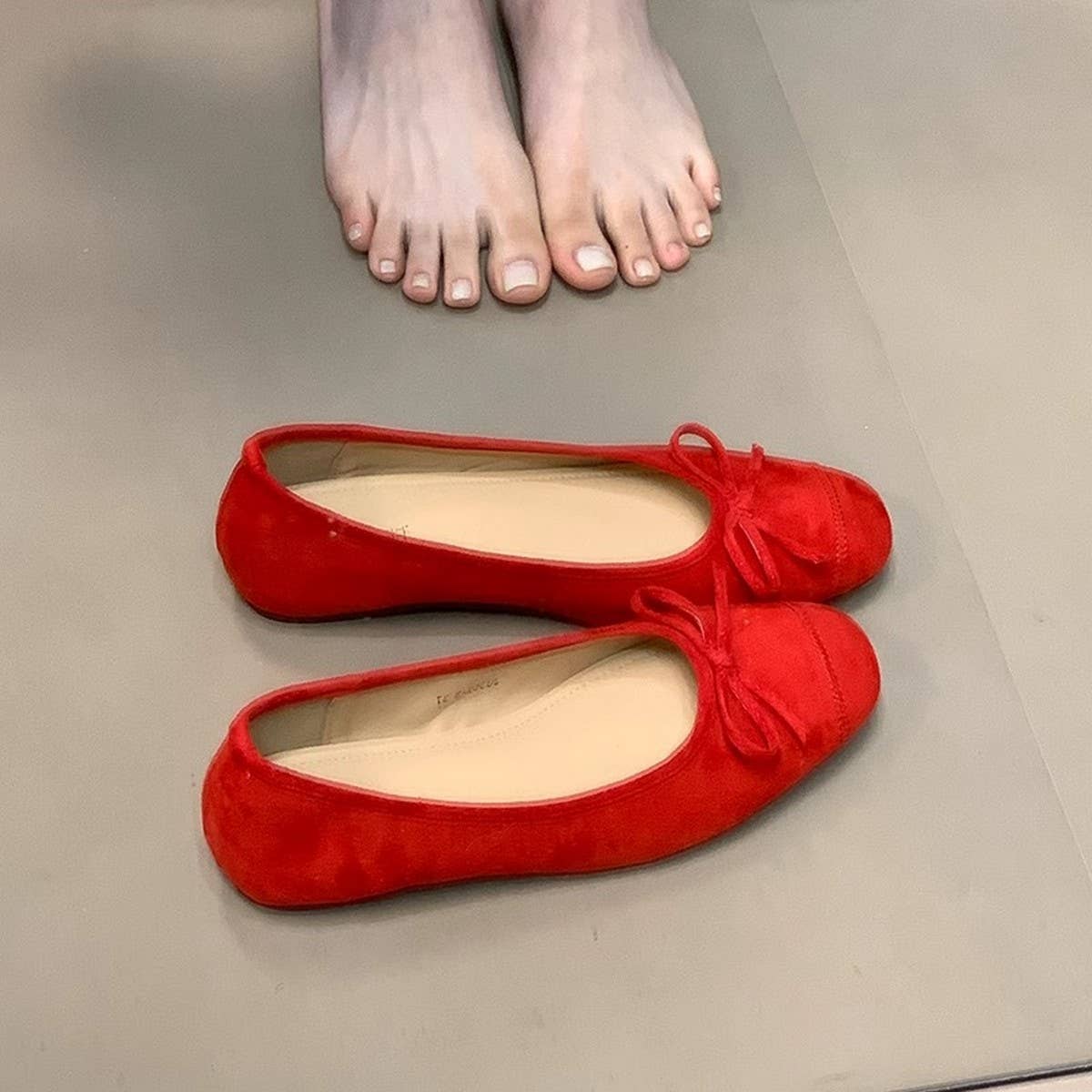 Summer Ballet Flats with Bow for Women_CWSHF0068