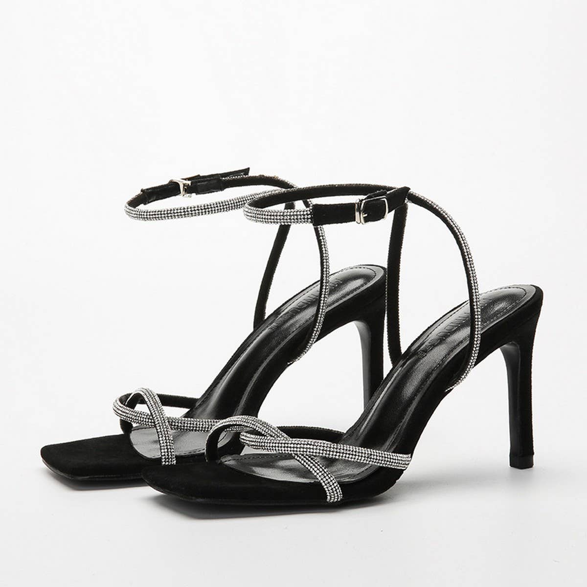 CRYSTAL TRANSPARENT HIGH HEELS SANDALS