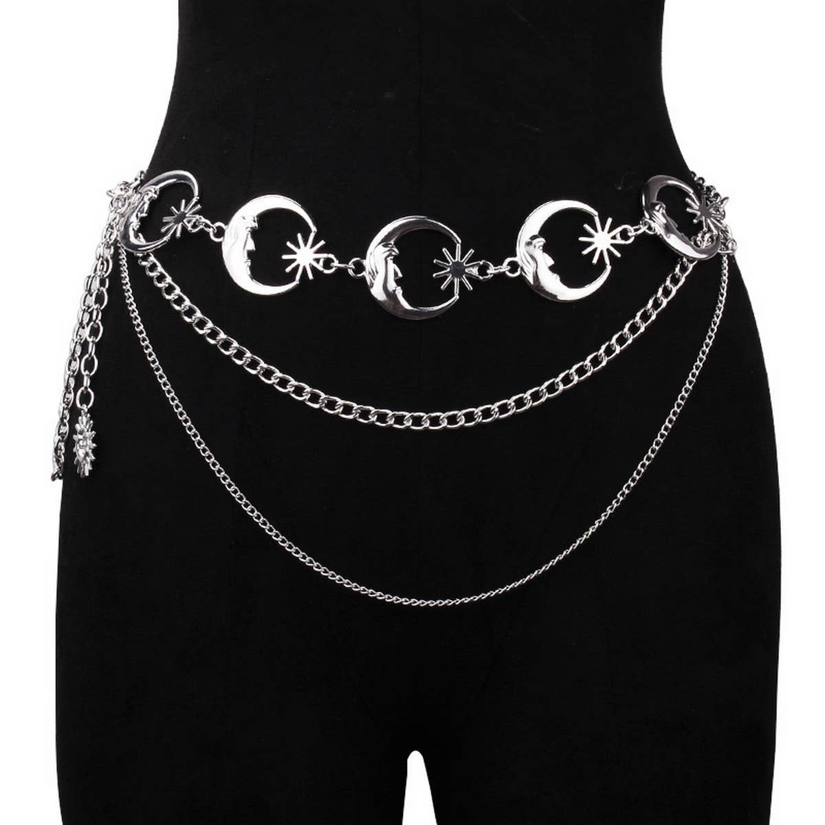 METAL SUNFLOWER WAIST CHAIN BODY CHAIN