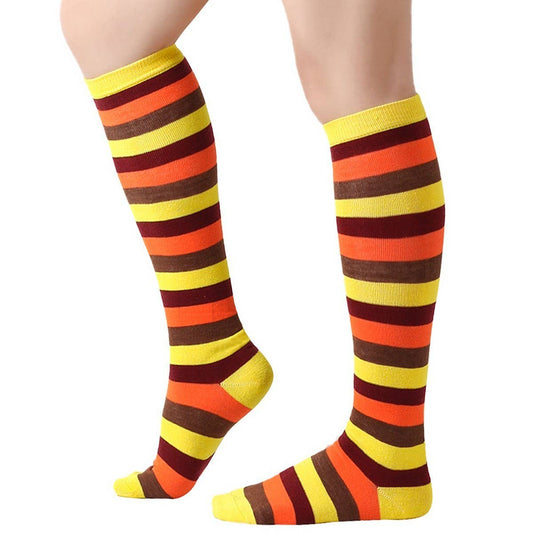 CWMM10060_STRIPED KNEE-HIGH SOCKS FOR CHRISTMAS
