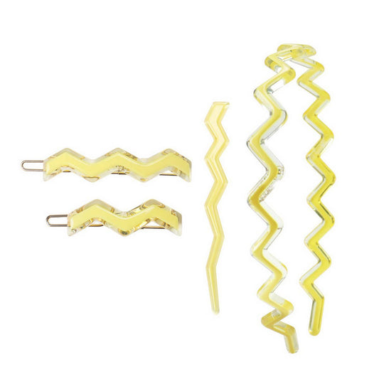 ACETATE LIGHTNING HAIRPIN SIDE CLIP HAIRBAND_CWAHA4224