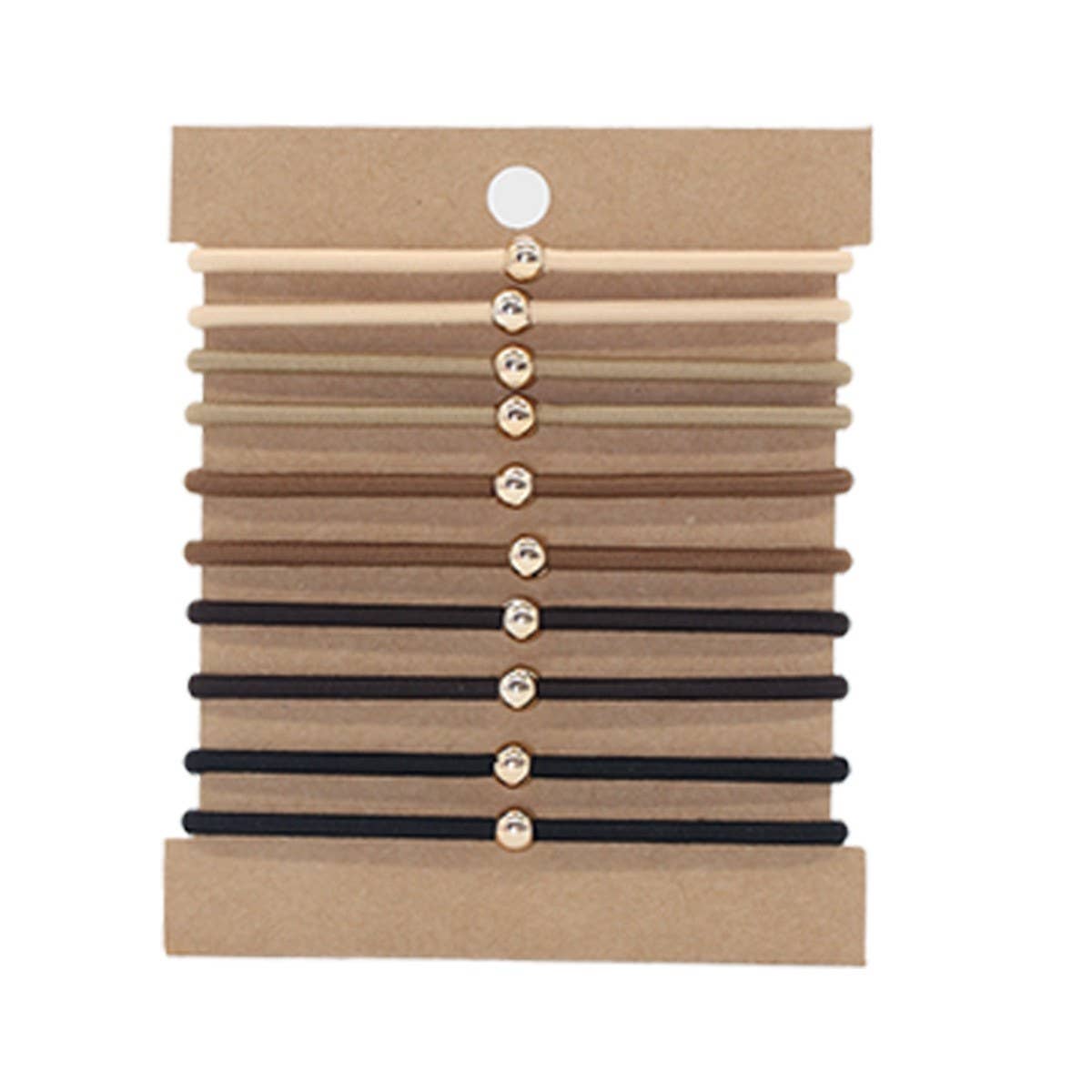 10 CLIP-ON THREADED HAIR SCRUNCHIES_CWAHA2723