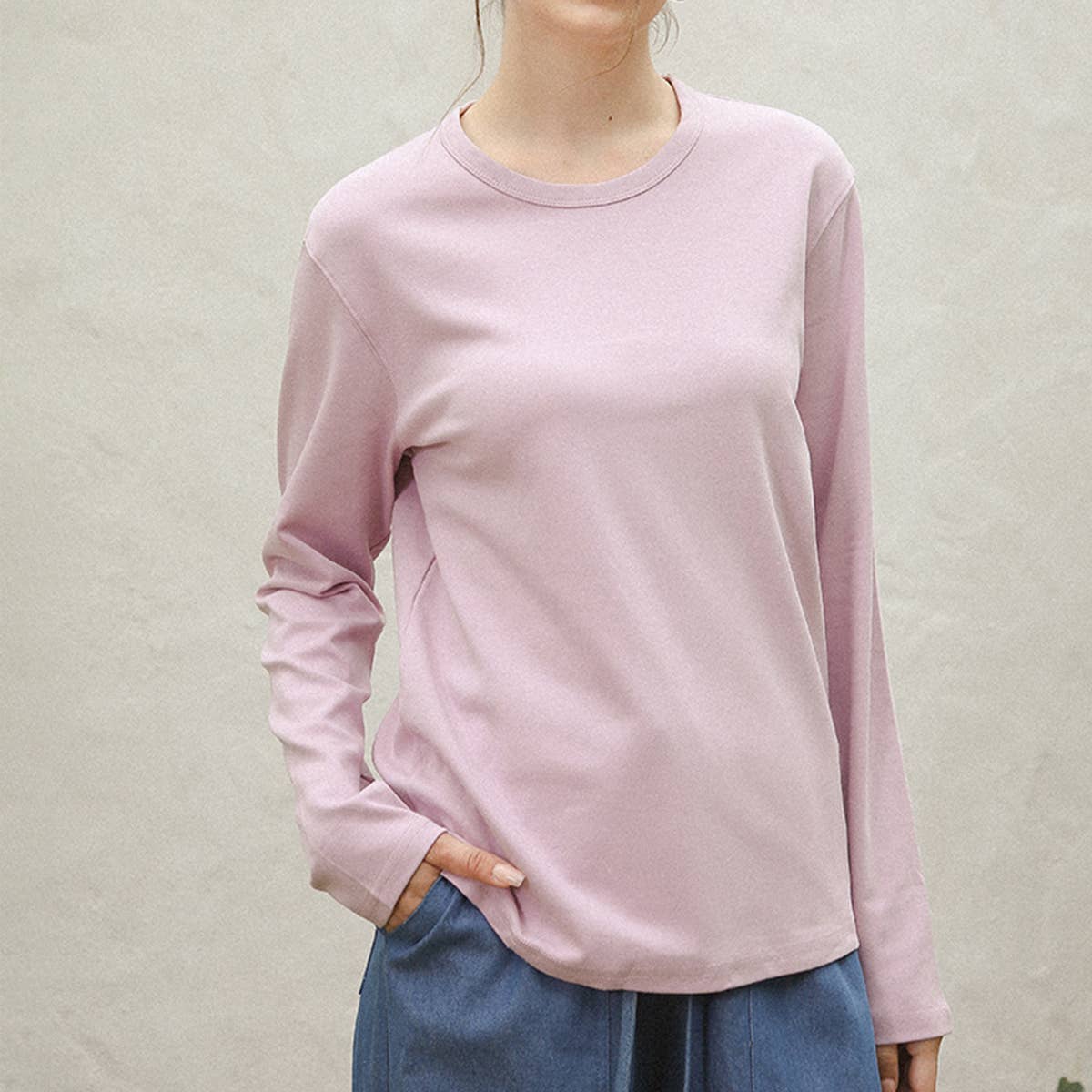 WOMEN'S CREW NECK LONG-SLEEVED CASUAL T-SHIRT