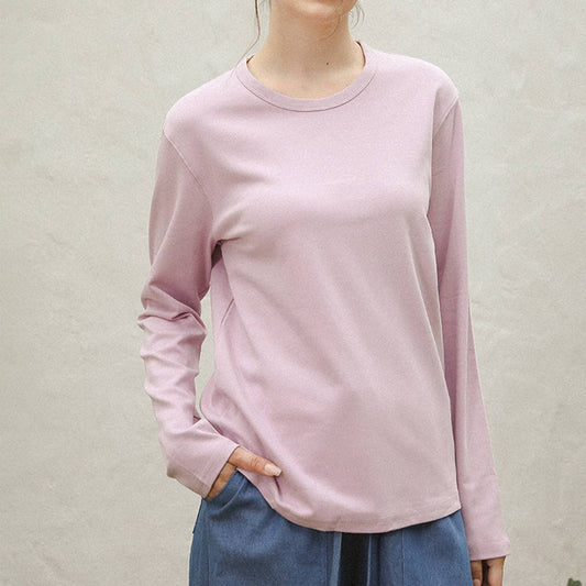 WOMEN'S CREW NECK LONG-SLEEVED CASUAL T-SHIRT