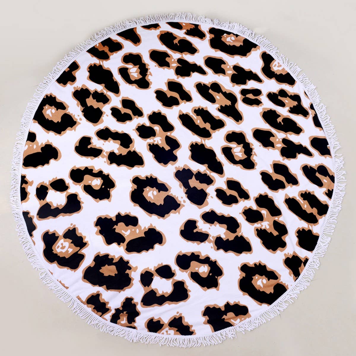 Round Microfiber Tassel Beach Towel Blanket