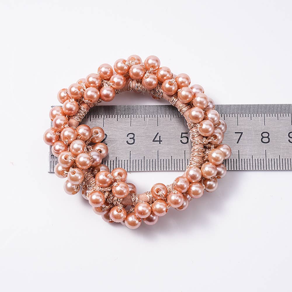 PEARL HAIR TIES SCRUNCHIE STRETCH HAIR ROPE_CWAHA0130