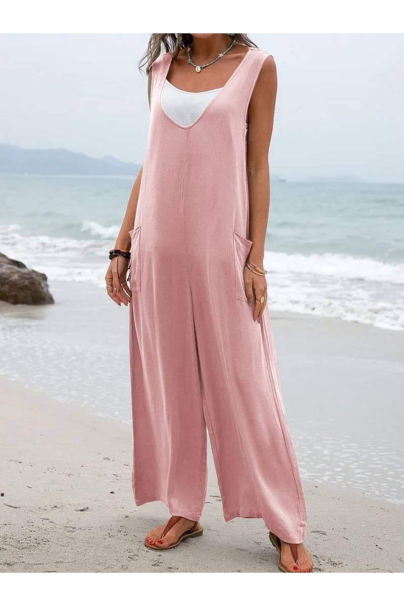 CWDMD01245_2025 SPRING SUMMER WOMEN SLEEVEJUMPSUIT OUTFIT