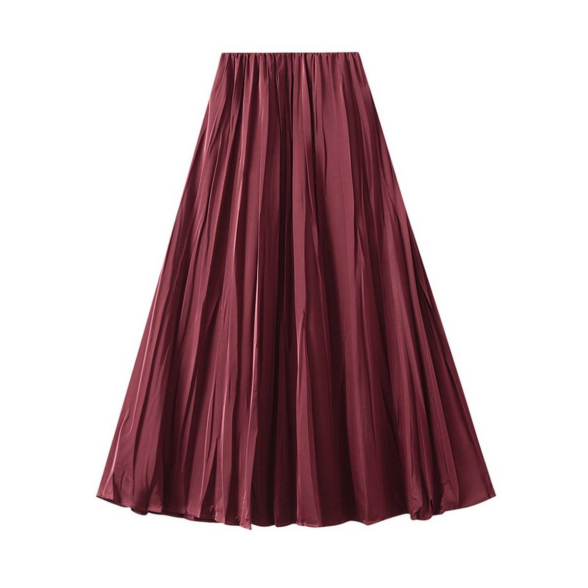 FLOWING PLEATED A-LINE SKIRT WITH WIDE SWING