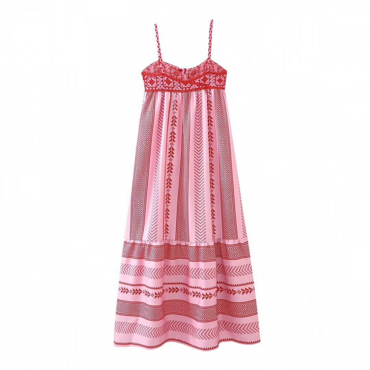 Vintage Crochet Patchwork Knit Dress - Boho Chic