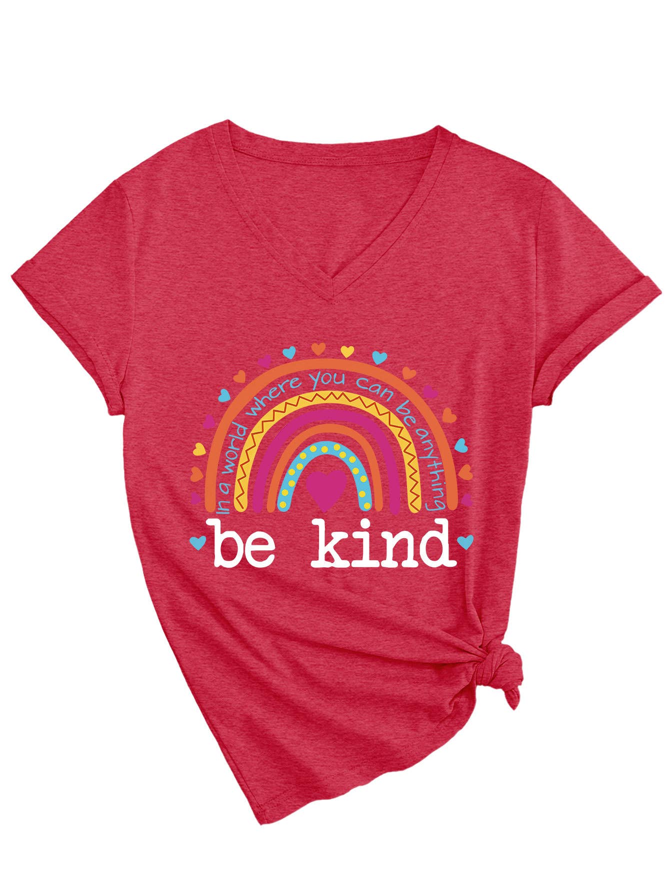 V-neck in a world where be short-sleeved T-shirt