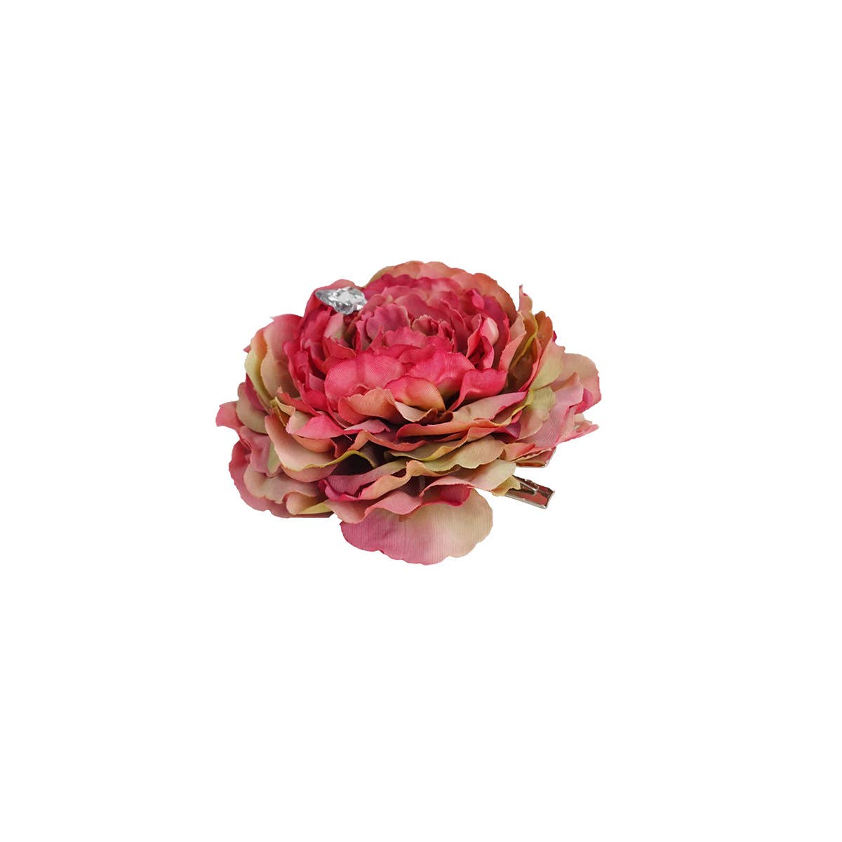 Simulated flower plastic rose hairpin