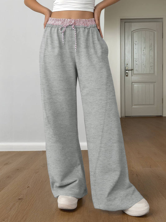 High-waisted casual loose sports sweatpants