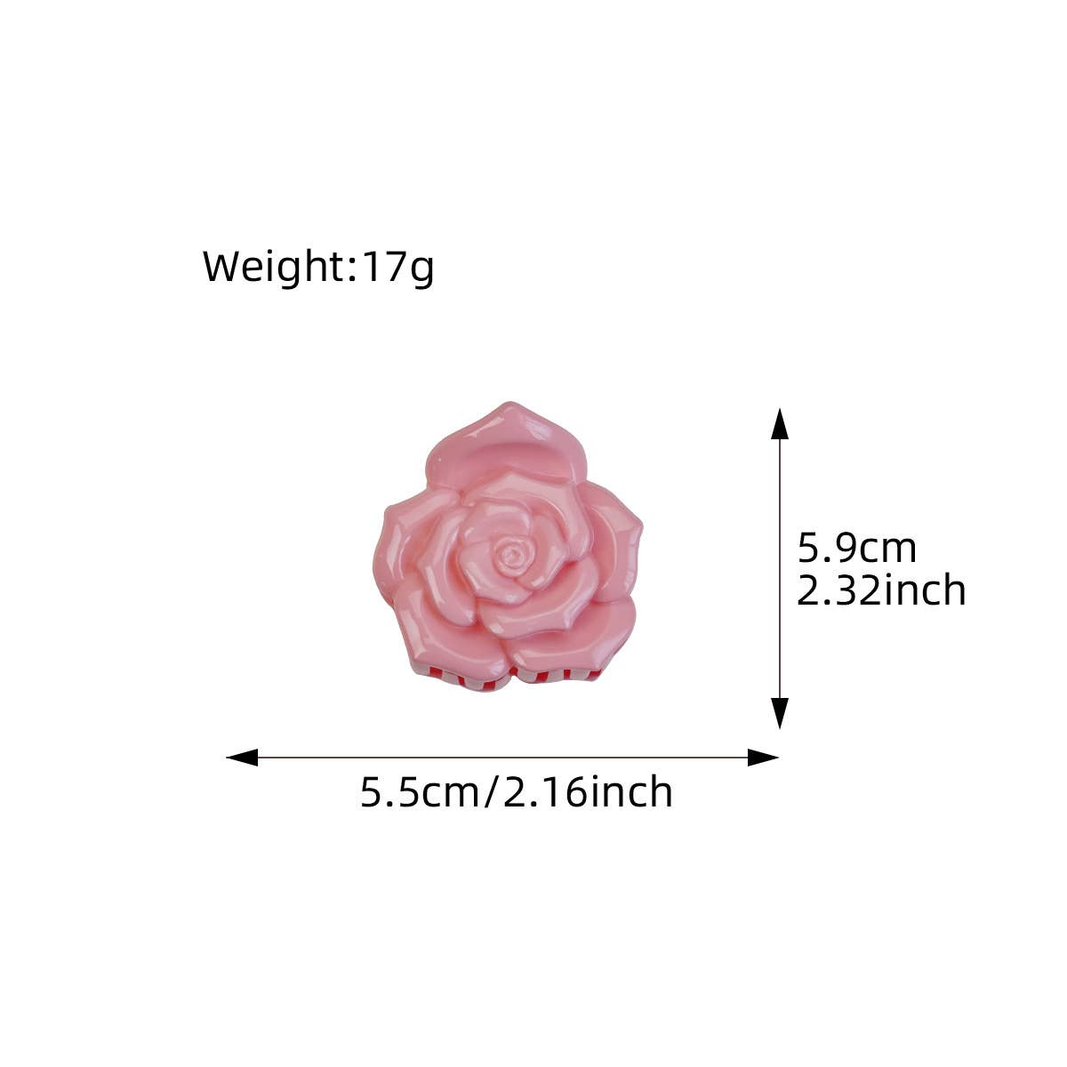 Vintage semi-transparent rose clipper hair clips