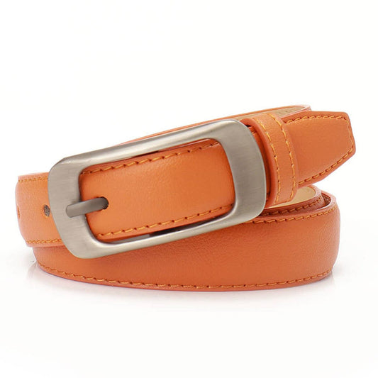 Simple casual versatile pin buckle women's belt