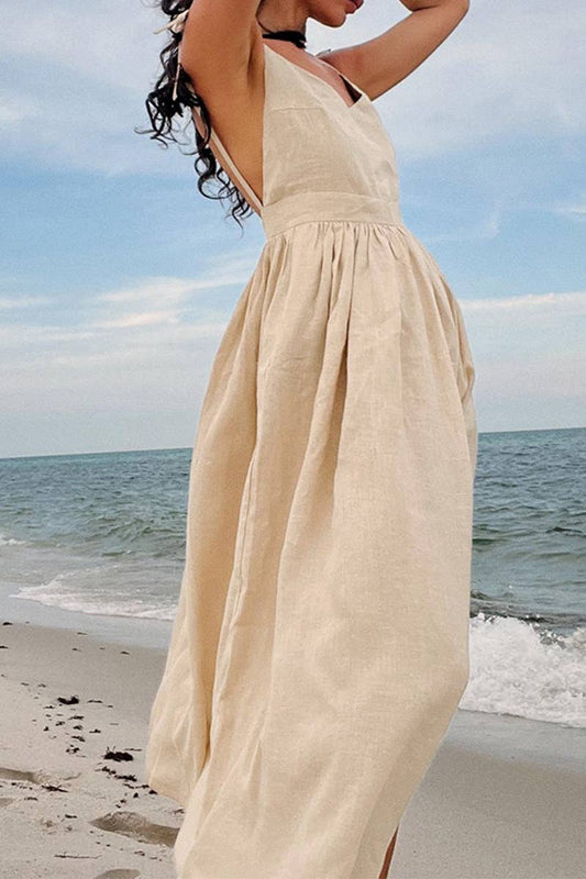 CWDMD5470_NEW ELEGANT SEXY HALTER BACK SUSPENDER DRESS