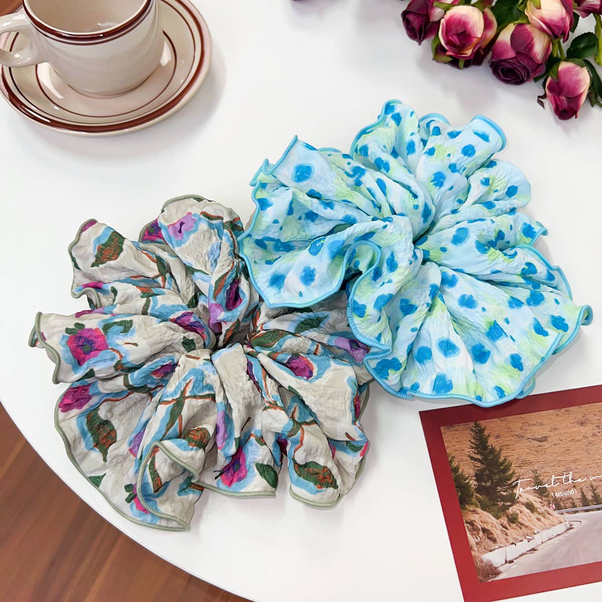 Floral vintage large intestine fabric hair band