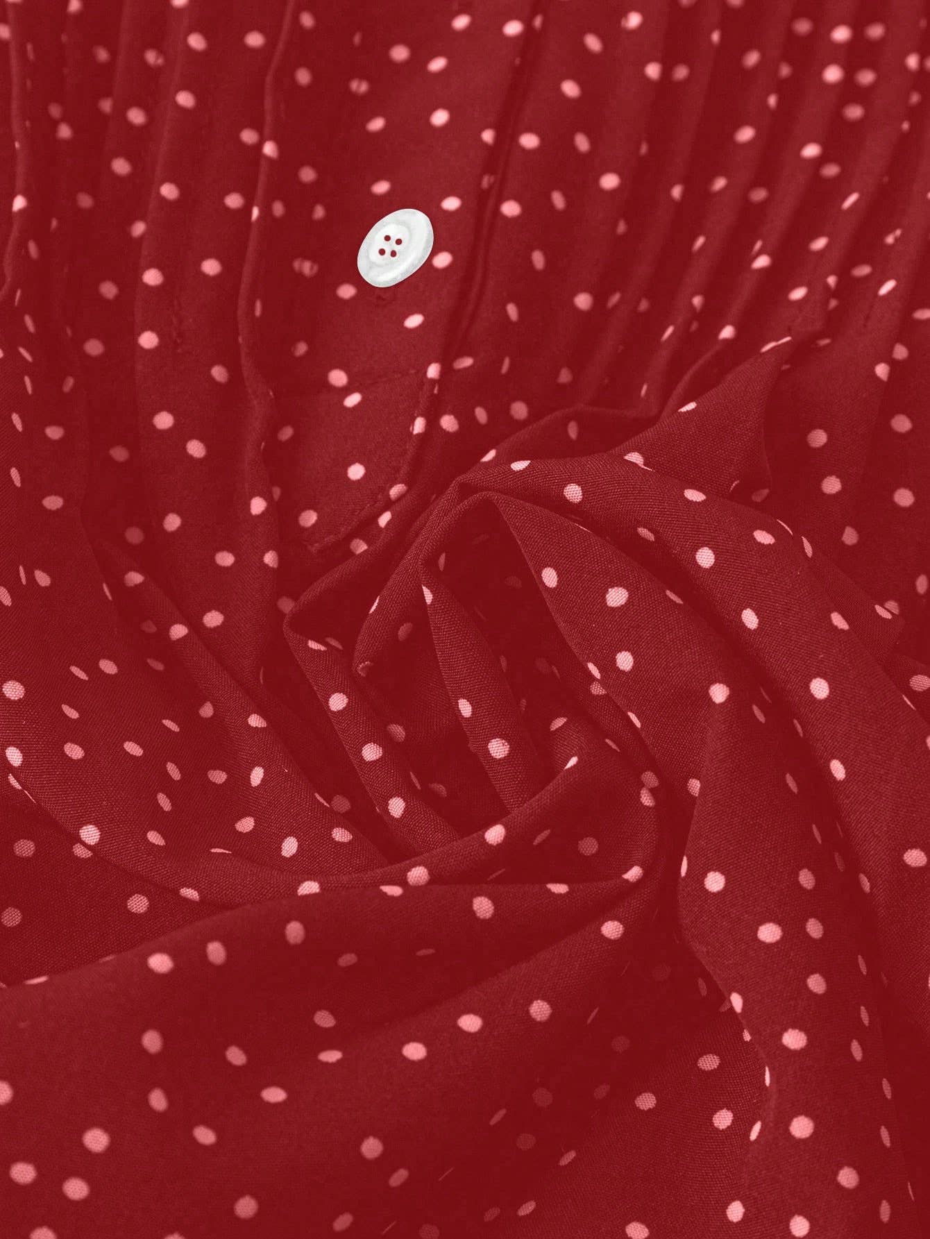 V-neck with broken points loose button pleat top