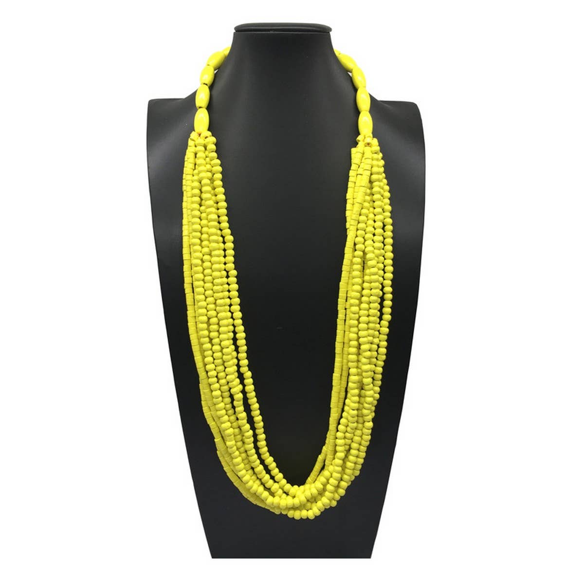 ETHNIC STYLE MULTI-LAYERED WOODEN BEAD NECKLACE_CWMM4725