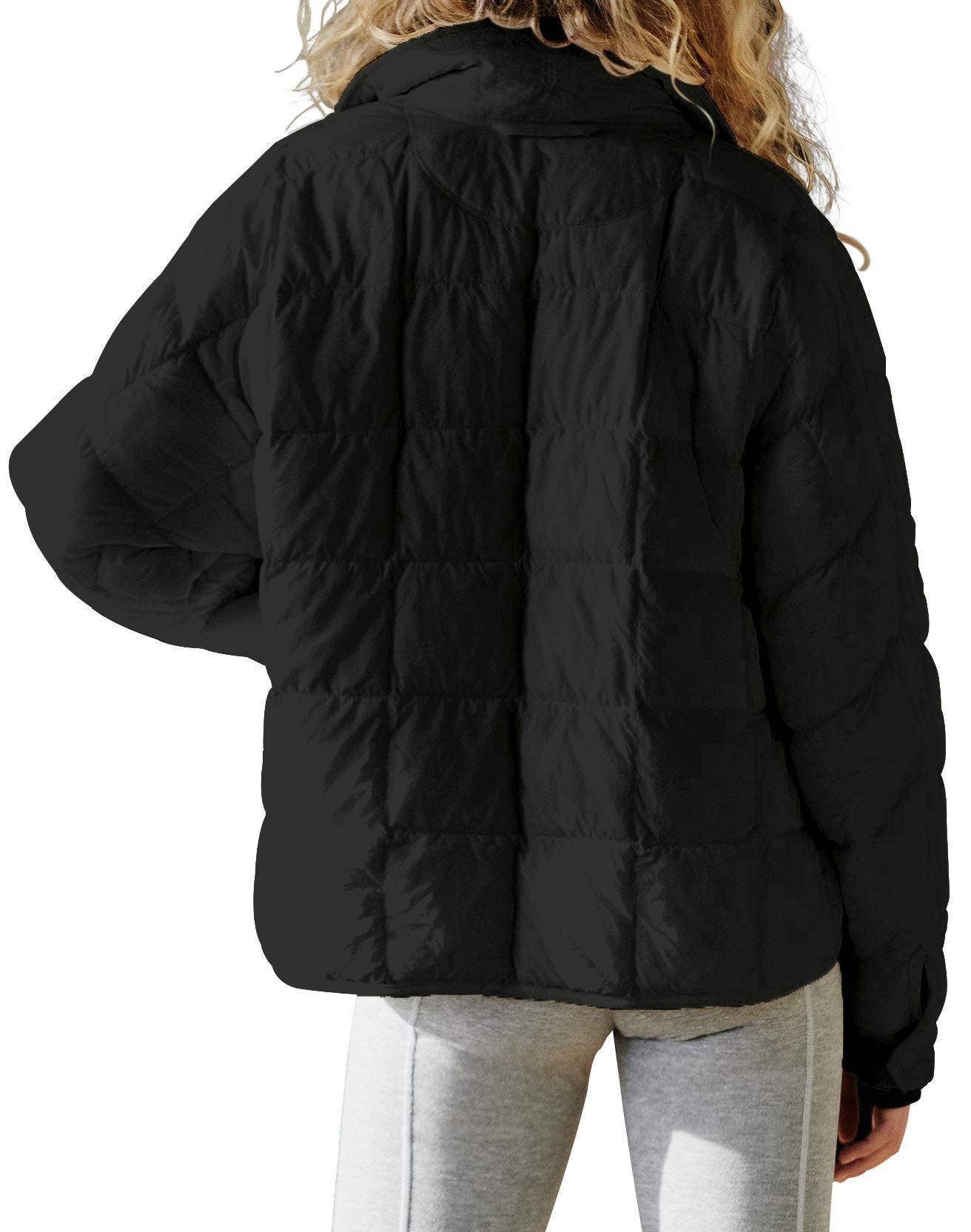 LIGHTWEIGHT ZIPPER COMPRESSIBLE SHORT DOWN JACKET