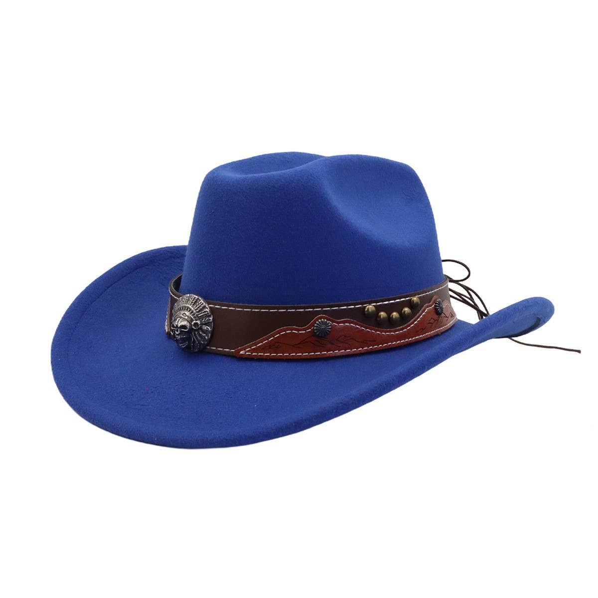 New Ethnic Style Wool Fedora Cowboy Jazz Hat_CWAH04497
