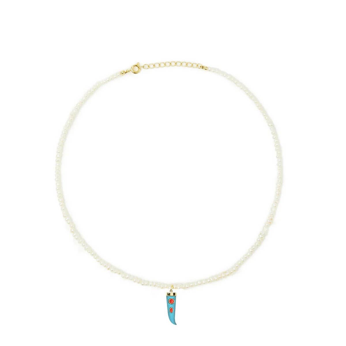 Colorful Chili Pearl Bead Necklace ? Retro Chic