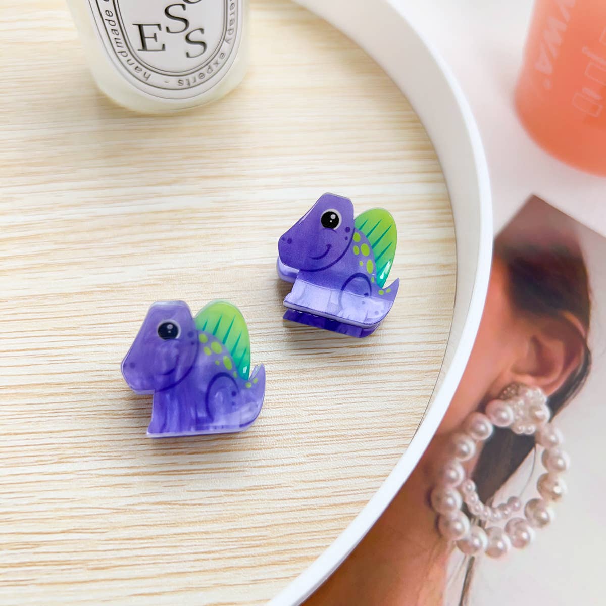 Q-version acrylic animal children's hair clips