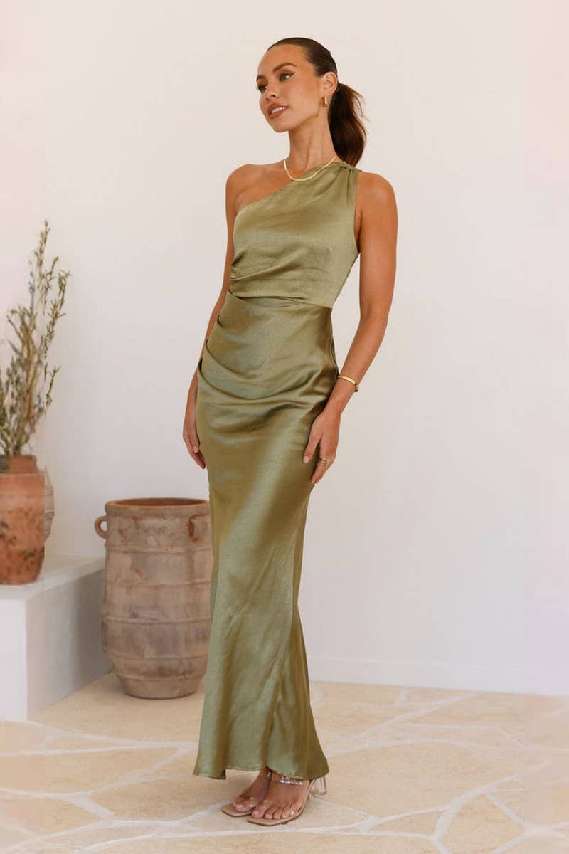 CWDMD5563_STRAPLESS SPAGHETTI STRAP SLIT MAXI DRESS