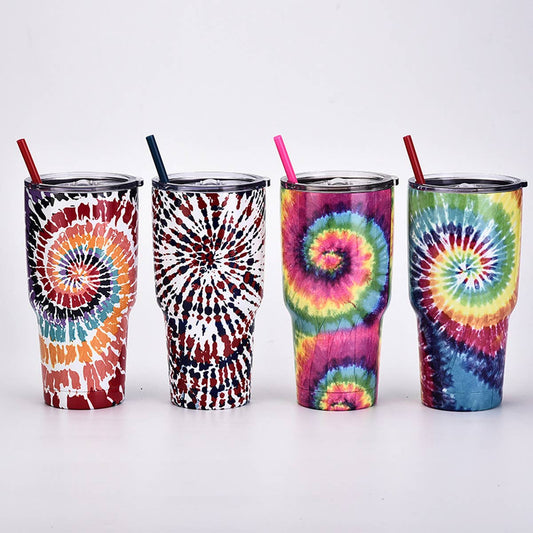 NEW TIE-DYE LARGE-CAPACITY THERMAL WATER CUP_CWMM0989