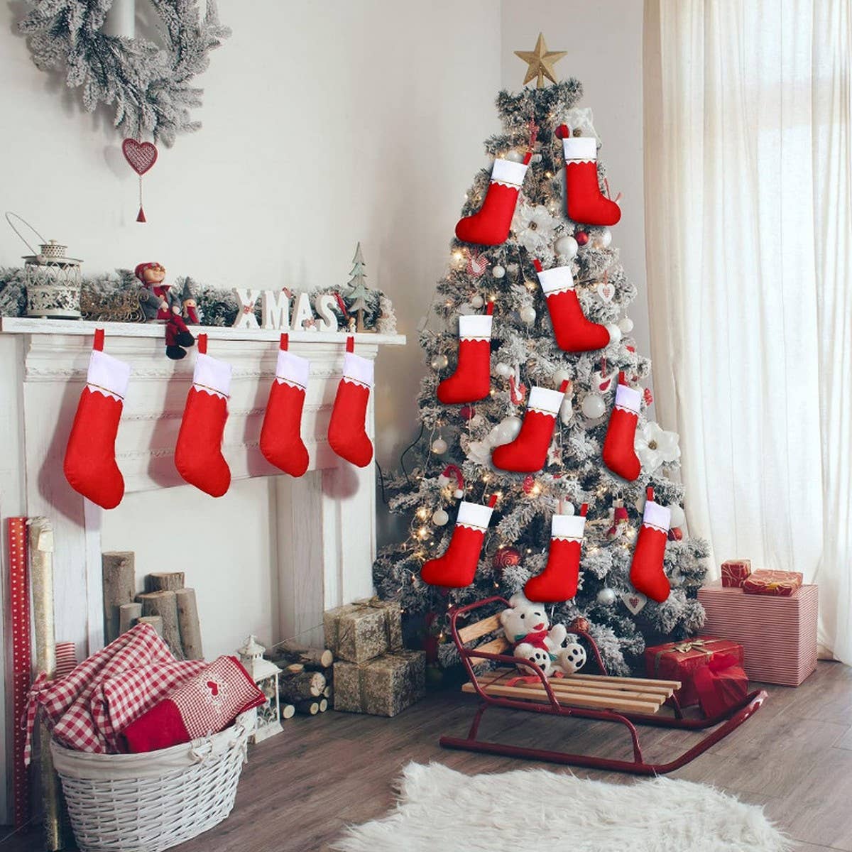 CWMM9698_CHRISTMAS TREE ORNAMENT CANDY STOCKING GIFT BAG