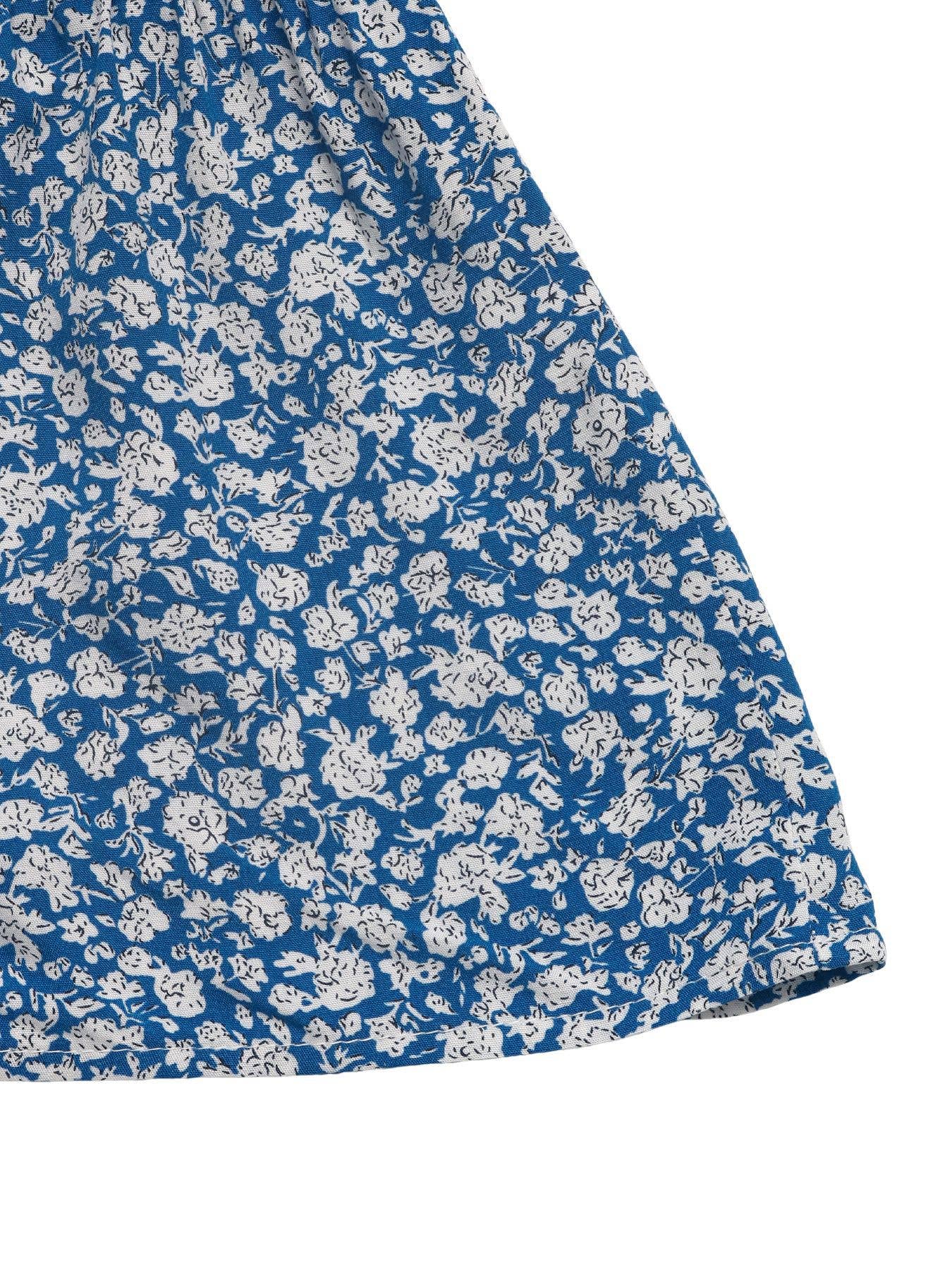 Floral Tiered Mini Skirt with Tassel Tie