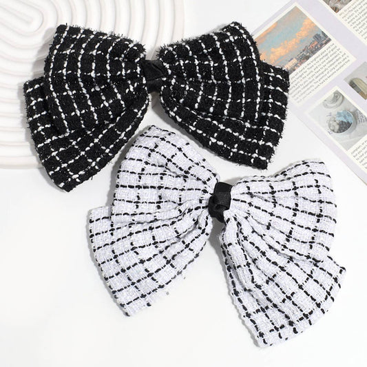 CHECK DOUBLE LAYER BOW HAIRPIN_CWAHA2197