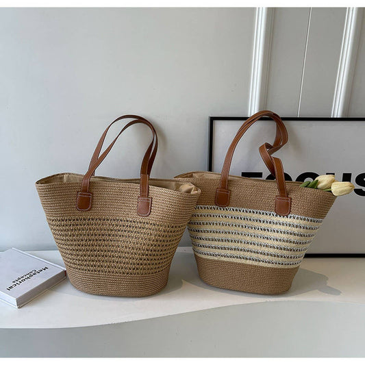 TEMPERAMENT HOLLOW WOVEN BEACH BAG_CWAB2315