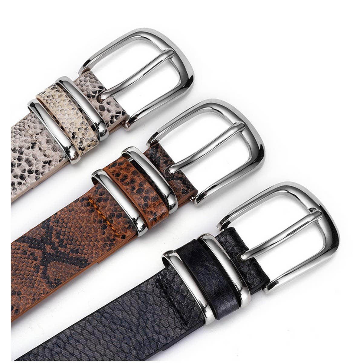 VINTAGE SERPENTINE WOMEN'S PIN BUCKLE BELT