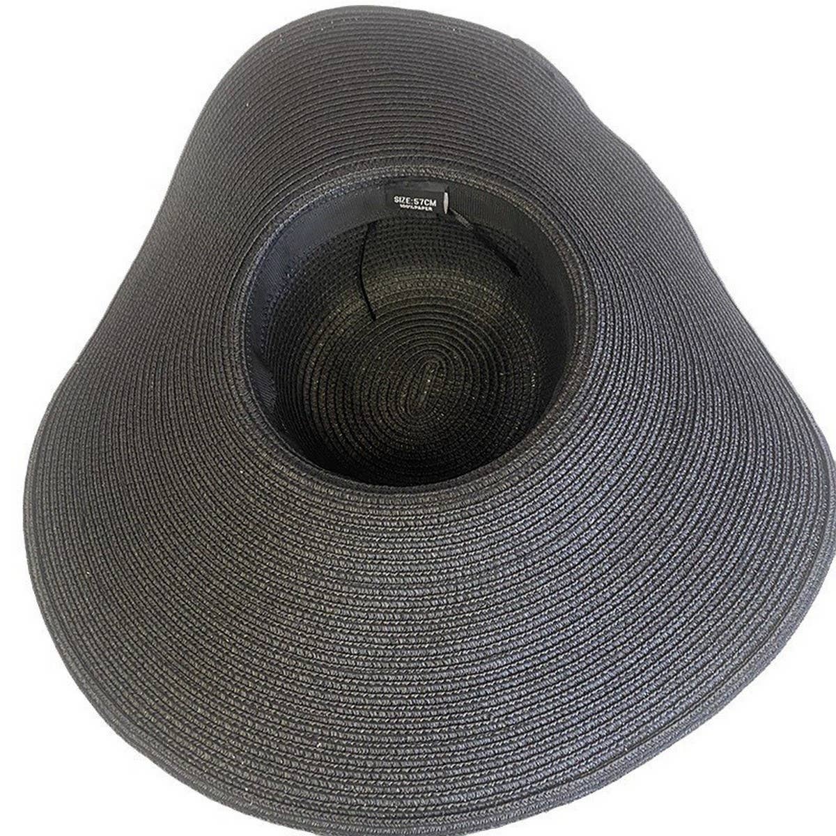 SUMMER TRAVEL STRAW HAT WOMEN'S LARGE BRIM CASUAL_CWAH1172