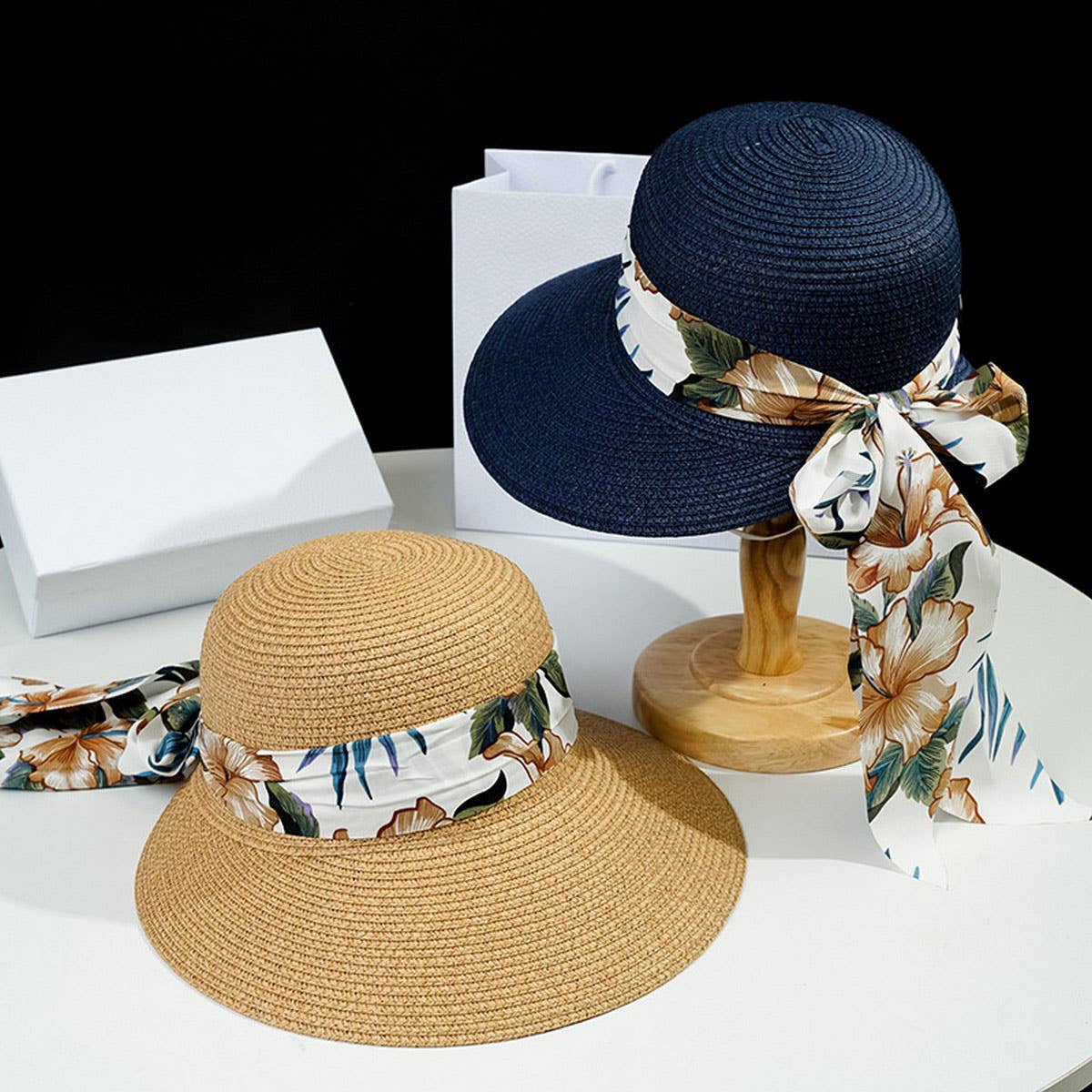 Summer large brim outdoor fashion straw hat_CWAH3405