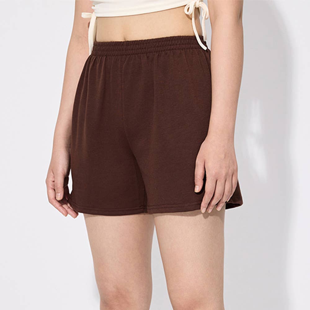 High Waist Solid Wide Leg Shorts for Women