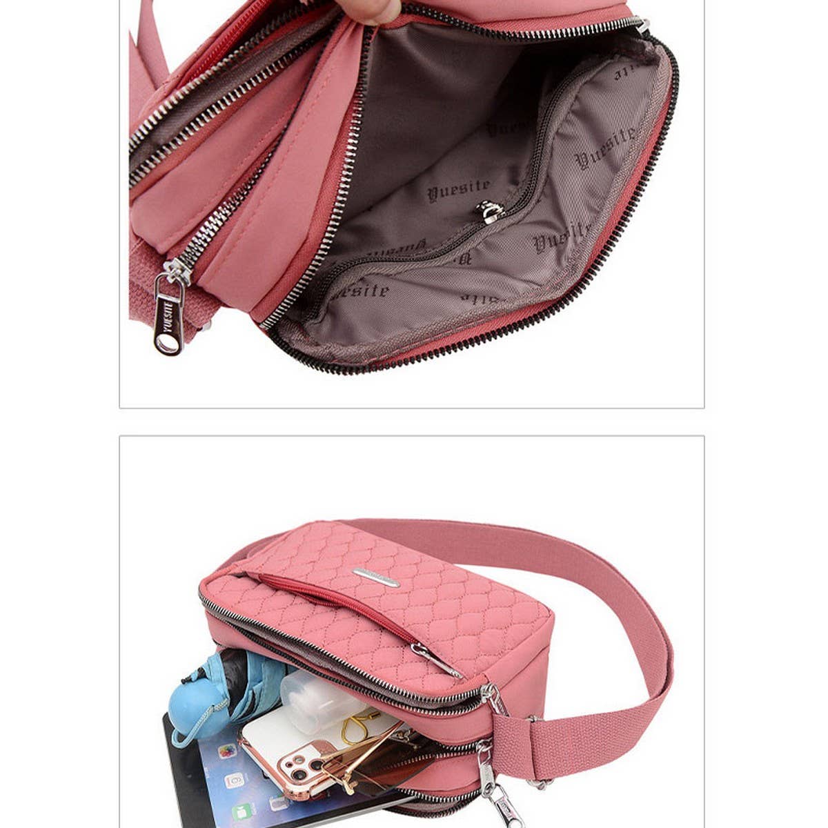 FASHIONABLE EMBROIDERY NYLON SHOULDER CROSSBODY BAG_CWAB3514